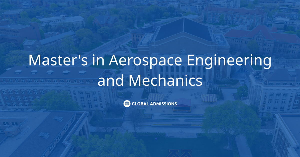 Master's in Aerospace Engineering and Mechanics at University of